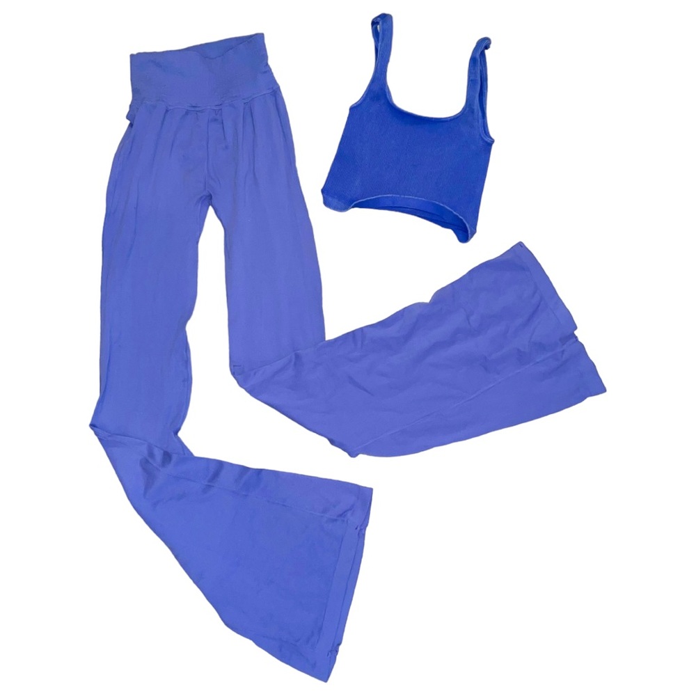 NEW Free People Good Karma Flare Pants & Happiness Runs top [Set] - Picture 5 of 6